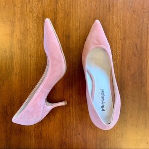 Jeffrey Campbell Elena Pink Suede Pumps